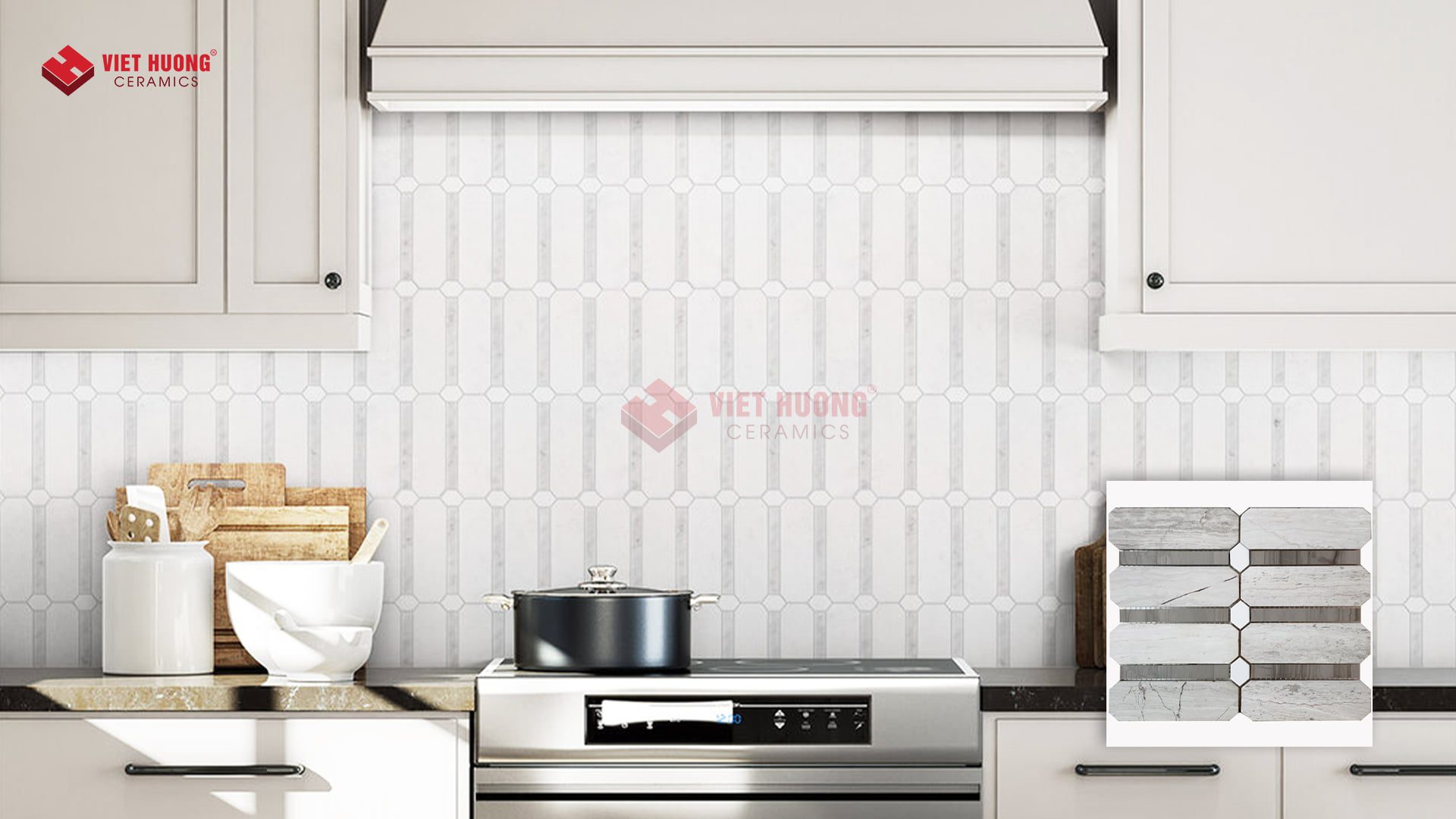 Top 30+ mẫu gạch ốp tường vintage sang trọng Gạch mosaic ốp tường bếp vintage - PM001