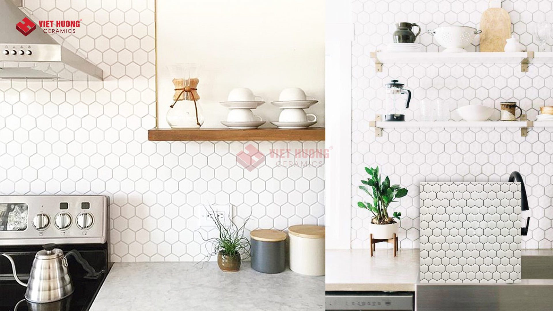 Top 30+ mẫu gạch ốp tường vintage sang trọng Gạch mosaic trang trí ốp tường bếp vintage - VH-DT330014