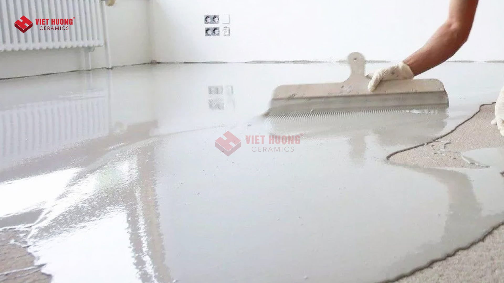 Kỹ thuật lát nền nhà đẹp đúng chuẩn và nguyên tắc lát nền nhà cần nắm San phẳng các vết lồi lõm bằng lớp lót