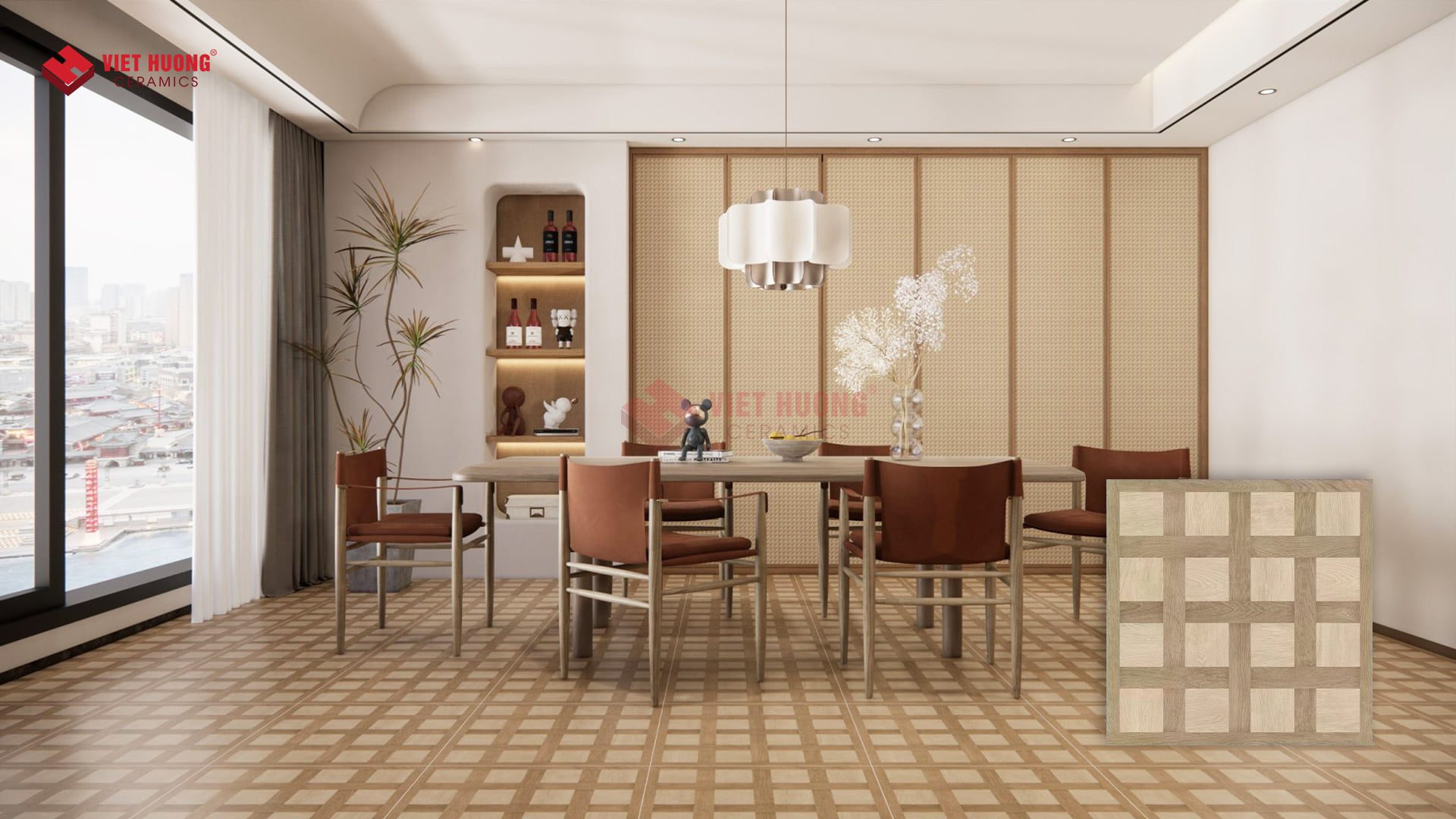 Xu hướng Decor phòng ngủ của Gen Z - Tư vấn gạch ốp lát Gạch lát nền giả gỗ 60×60 – 66CW6206