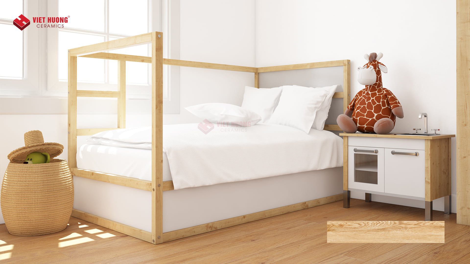 Xu hướng Decor phòng ngủ của Gen Z - Tư vấn gạch ốp lát Gạch lát nền giả gỗ 15×80 – N8153133