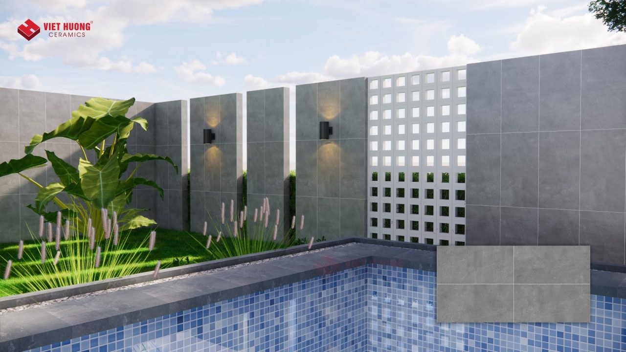 Gạch khổ lớn ốp tường ngoài trời - 48SN403A