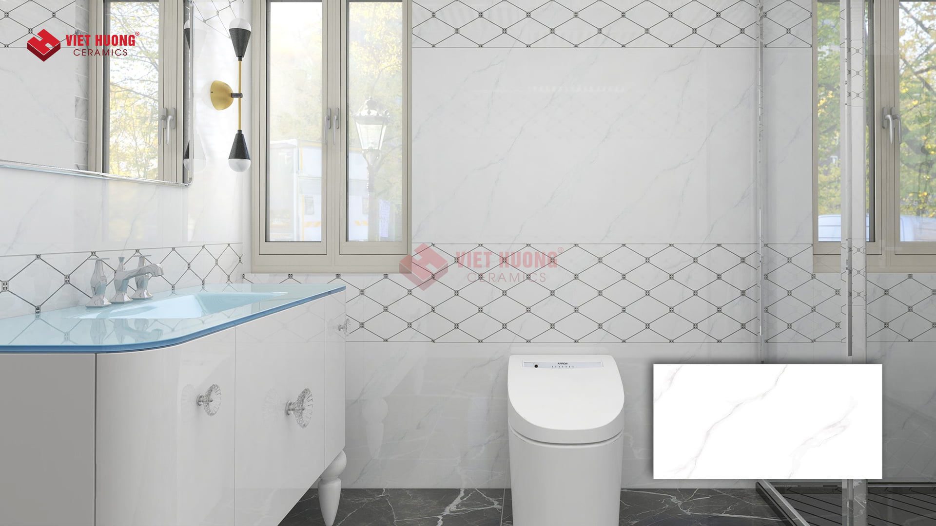 Gạch trang trí phòng vệ sinh - 48M4803