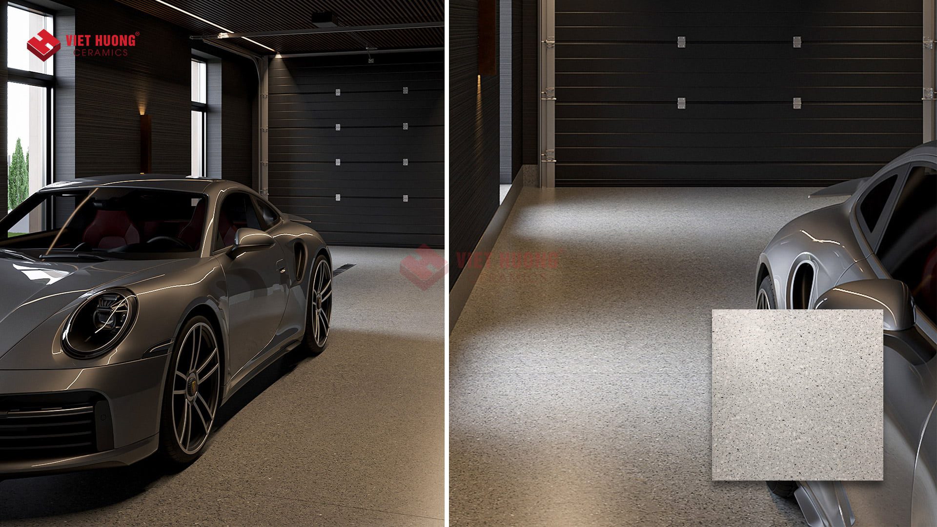 Top 30+ mẫu gạch lát nền gara ô tô trong nhà và bí quyết chọn gạch lát gara chuẩn nhất Gạch terrazzo lát nền gara ô tô trong nhà – 80622