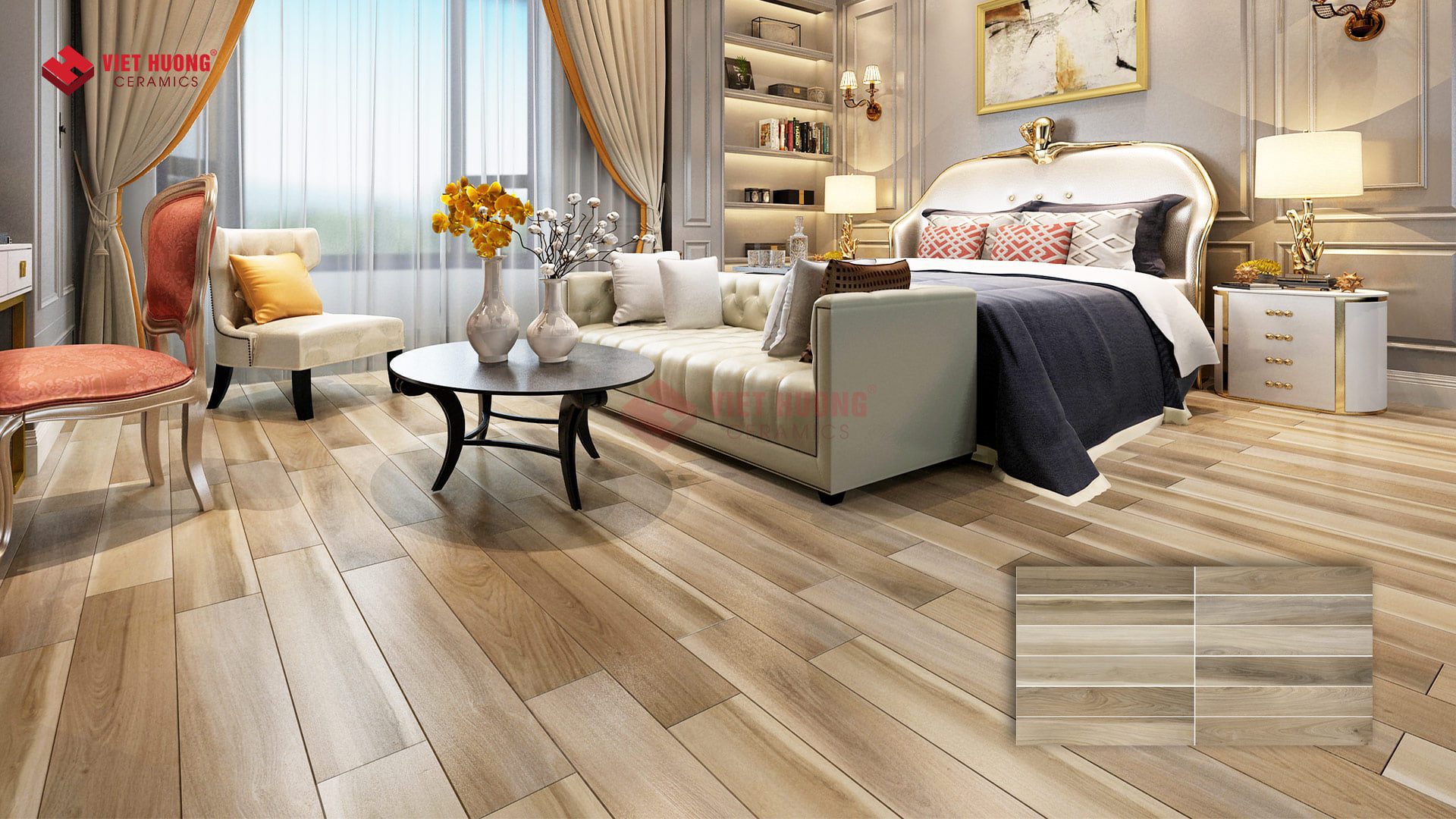 Xu hướng Decor phòng ngủ của Gen Z - Tư vấn gạch ốp lát Gạch vân gỗ 150x900mm lát nền – K9153468MA
