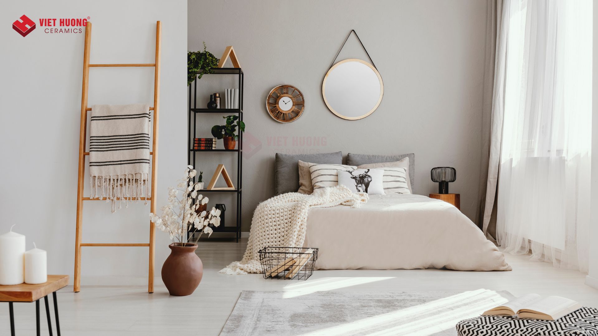 Xu hướng Decor phòng ngủ của Gen Z - Tư vấn gạch ốp lát Rèm voan mỏng nhẹ tạo cảm giác bồng bềnh, lãng mạn