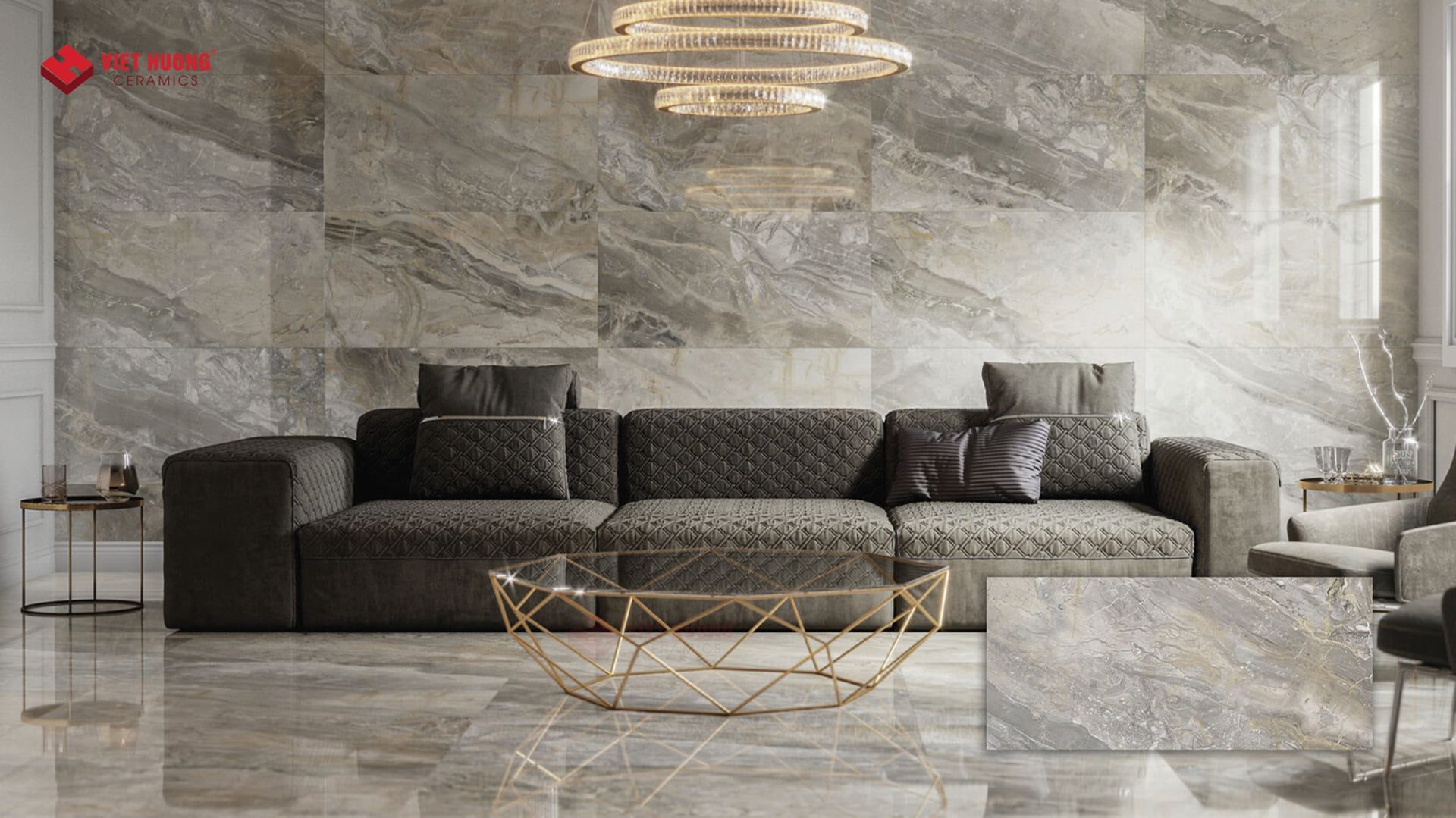 Top 30+ mẫu gạch ốp lát Tây Ban Nha nhập khẩu cao cấp Gạch lát nền phòng khách Tây Ban Nha - Luxury Beige Pulido