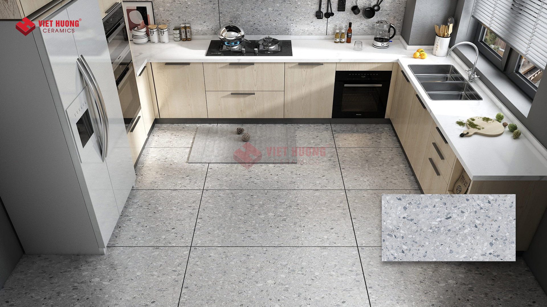 Cách lát gạch trên nền gạch cũ: Hướng dẫn chi tiết từ A đến Z Gạch lục giác lát nền phòng khách - 2023N23237