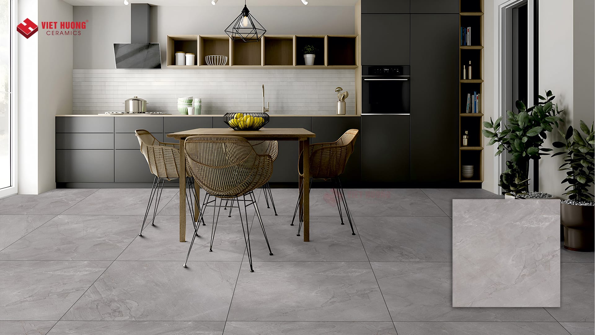 Cách phân biệt gạch ốp tường và gạch lát nền từ A - Z Gạch satin 100x100 lát nền trang nhã - 100VM02064